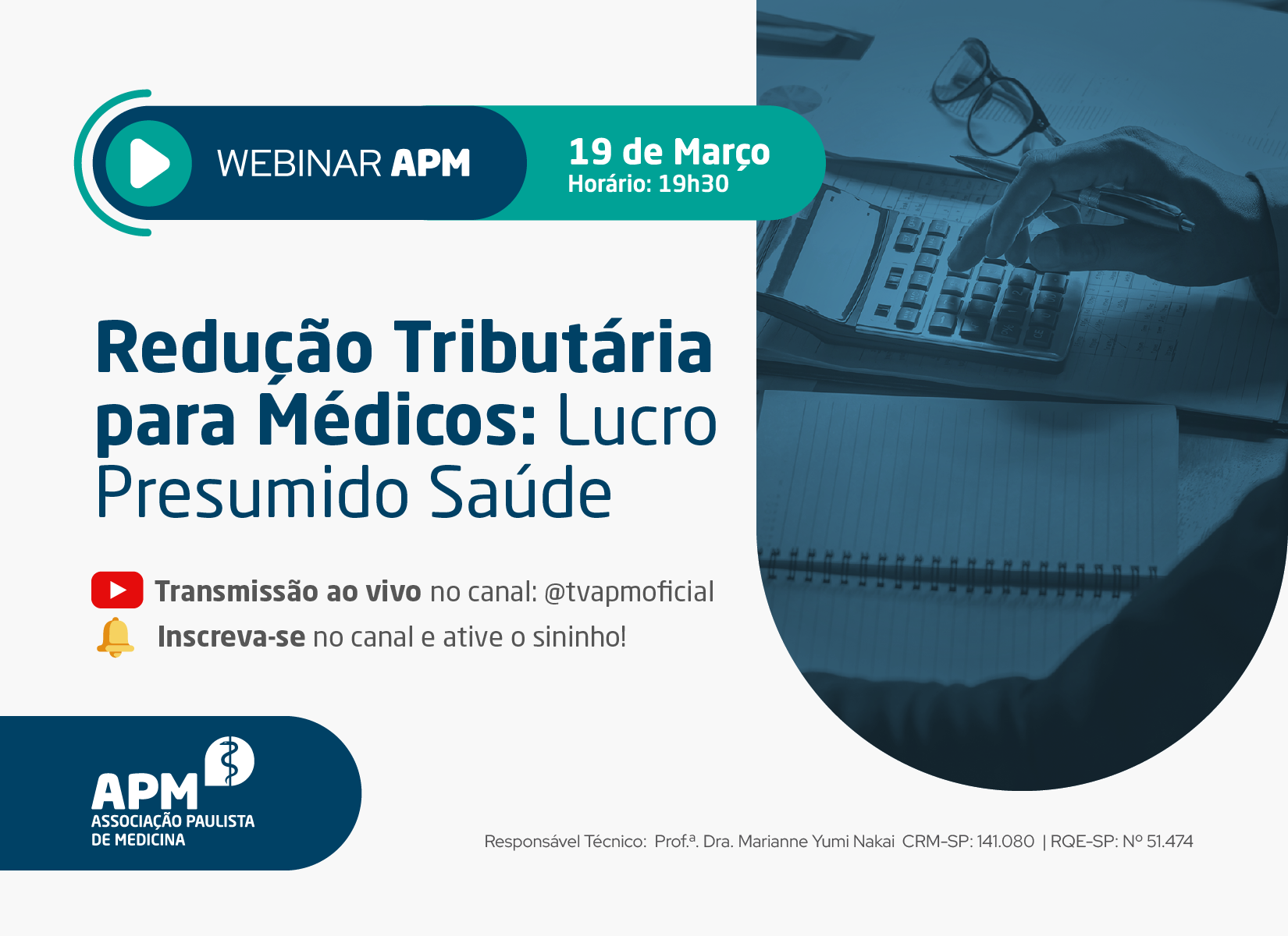 Webinar APM : Redução Tributária para Médicos – Lucro Presumido Saúde